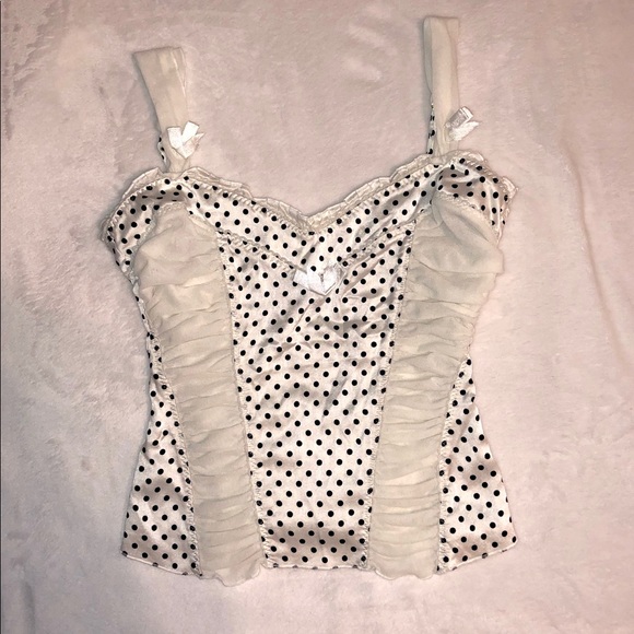 bebe Tops - Bebe Polka Dot Tank Top